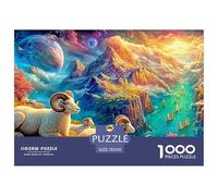 Los corderos Tienen una Vista despejada de un Valle montañoso resplandeciente Puzzle De 1000 Piezas Oveja Perfecto Regalo para Niños, Niñas, Hombres Y Mujeres 70x50cm/1000pcs