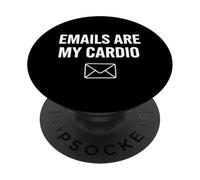 Los Correos electrónicos Son mi Trabajo Cardiovascular Desde casa PopSockets PopGrip Adhesivo