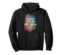 Los crayones Rotos aún Pueden Colorear la Conciencia sobre la Salud Mental Sudadera con Capucha