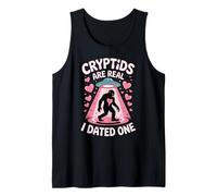 Los críptidos Son Reales Salí con uno, Funny Bigfoot y UFO Beam Camiseta sin Mangas
