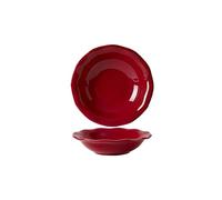 Los cuencos de arroz de cerámica esmaltada a rayas son exquisitos y prácticos para uso doméstico: platos de arroz "Bright Red" de 8 pulgadas