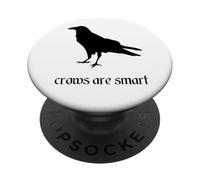 Los cuervos son inteligentes cuervo cuervo mirlo Ornitología PopSockets PopGrip Adhesivo