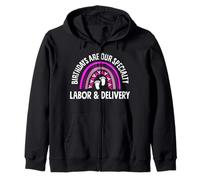 Los cumpleaños son nuestra especialidad Enfermera de trabajo y parto L&D Sudadera con Capucha