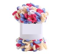 Los dedos tejeron hilos, Hilo de bucle de dedo, ovillo de 100 g, 5 mm, 7 m, multicolor(Color 13)