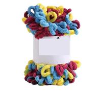 Los dedos tejeron hilos, Hilo de bucle de dedo, ovillo de 100 g, 5 mm, 7 m, multicolor(Color 18)