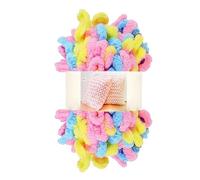 Los dedos tejeron hilos, Hilo de chenilla gruesa for tejer a ganchillo, ovillo de 100 g, poliéster, 5 mm, 7 m, multicolor(38)