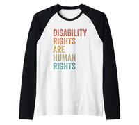Los Derechos de Las Personas con discapacidad Son Derechos Humanos Conciencia sobre Las discapacidades Camiseta Manga Raglan