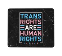 Los Derechos De Las Personas Trans Son Derechos Humanos. Alfombrilla De Ratón Pequeña Alfombrillas De Mouse Bordes Cosidos Alfombrilla para Ratón para Oficina Computadora Pc 25X30Cm