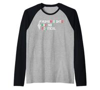 Los Derechos Humanos no apoyan políticamente a Palestina Camiseta Manga Raglan