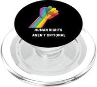 Los Derechos Humanos no Son Opcionales LGBTQ+ Orgullo Igualdad Puño PopSockets PopGrip para MagSafe