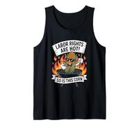 Los derechos laborales son calientes, también lo es este maíz Camiseta sin Mangas