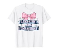 Los Derechos Trans Son Humanos Preppy Coquette Bow Design Camiseta