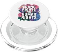 Los derechos trans son orgullo floral por los derechos humanos PopSockets PopGrip para MagSafe