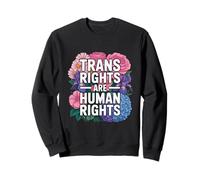 Los derechos trans son orgullo floral por los derechos humanos Sudadera