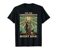 Los Diez Mandamientos Monte Sinaí Fe Diseño Gráfico Camiseta