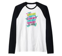 Los Dinosaurios no aprendieron matemáticas Mira lo Que Les pasó Camiseta Manga Raglan