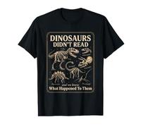 Los Dinosaurios no leyeron Mira lo Que Les pasó a Ellos Maestro Camiseta gráfica económica