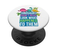Los Dinosaurios no leyeron Mira lo Que Les pasó a Ellos Maestro PopSockets PopGrip Adhesivo