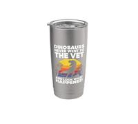 Los dinosaurios nunca fueron al veterinario Mira lo que pasó Vaso térmico de acero inoxidable de doble pared