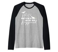 Los dinosaurios nunca fueron al veterinario y se ven graciosos veterinarios Camiseta Manga Raglan