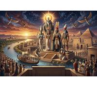 Los Dioses Creadores egipcios Puzzle 1000 Piezas Adultos Y Niños,Reto,Anti-estrés,Deco Pared,Regalo Ideal,Premium,Cartón,14 Años+,Rompecabezas,Desafío,Relax,Educativo 52x38cm