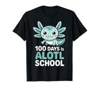 Los Divertidos 100 días de Axolotl Son Muchos niños en Edad Escolar Camiseta