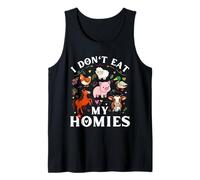 Los Divertidos Amantes de los Veganos y Vegetarianos de I Don't Eat Homies Camiseta sin Mangas