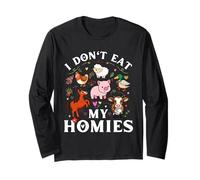 Los Divertidos Amantes de los Veganos y Vegetarianos de I Don't Eat Homies Manga Larga