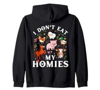 Los Divertidos Amantes de los Veganos y Vegetarianos de I Don't Eat Homies Sudadera con Capucha