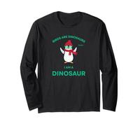 Los Divertidos pájaros pingüinos Son Dinosaurios por lo Tanto Soy un Dinosaurio Manga Larga