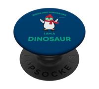 Los Divertidos pájaros pingüinos Son Dinosaurios por lo Tanto Soy un Dinosaurio PopSockets PopGrip Adhesivo
