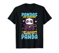 Los divertidos pandas panda son impresionantes, por lo tanto, yo soy un panda Camiseta