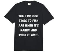 Los Dos Mejores Momentos para Pescar Son Cuando llueve y Cuando Comfort Colors Adult Heavyweight T-Shirt