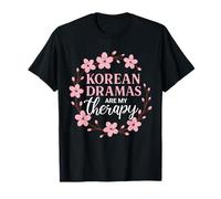 Los Dramas Coreanos Son mi Terapia Kdrama Merch Cherry Blossom Camiseta