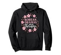 Los Dramas Coreanos Son mi Terapia Kdrama Merch Cherry Blossom Sudadera con Capucha