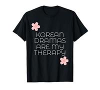 Los Dramas Coreanos Son mi Terapia Kdrama Merch Estética Camiseta