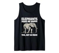 Los Elefantes me Hacen Feliz, no Tanto Camiseta sin Mangas