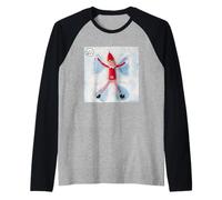 Los Elfos se portan Mal Haciendo Navidad a Snow Angel Camiseta Manga Raglan