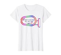 Los Enemigos Pueden Estar más Cerca de lo Que parecen Camiseta gráfica económica, Mujer, Blanco, M