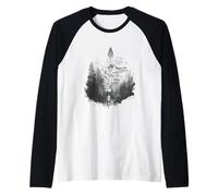 Los entusiastas de la pluma estilográfica diseñan arte de bosque y plumas Camiseta Manga Raglan