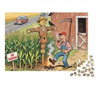 Los espantapájaros Smolders Puzzle De Madera Impermeable Puzzles De 1000 Piezas para Adultos Colorido Rompecabezas para Decoración del Hogar