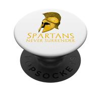 Los espartanos Nunca se rinden - Historia Griega Antigua Esparta PopSockets PopGrip Adhesivo