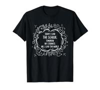 Los Estudiantes de liderazgo Principal de la Escuela liderarán el Mundo Camiseta gráfica económica, Hombre, Negro, S