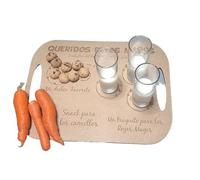 Los Eventos de la Tata. Bandeja para Reyes Magos y Papa Noel Personalizada - Navideña (Reyes Magos)