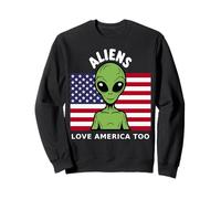Los Extraterrestres adoran a Estados Unidos: Arte alienígena Demasiado Divertido Sudadera