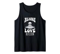 Los extraterrestres aman Bitcoin - Meme divertido del espacio Crypto UFO Camiseta sin Mangas