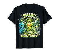 Los Extraterrestres no creen en, los Humanos Tampoco Divertidos OVNI Spaceman Camiseta