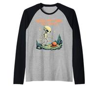 Los Extraterrestres no entran en pánico, analizan la Ropa de lógica Espacial Camiseta Manga Raglan