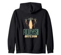 Los extraterrestres solo quieren Bitcoin - UFO Crypto Meme Sudadera con Capucha