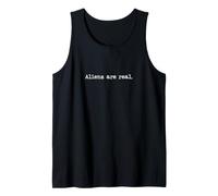 Los Extraterrestres Son Reales Estilo máquina de Escribir Camiseta sin Mangas
